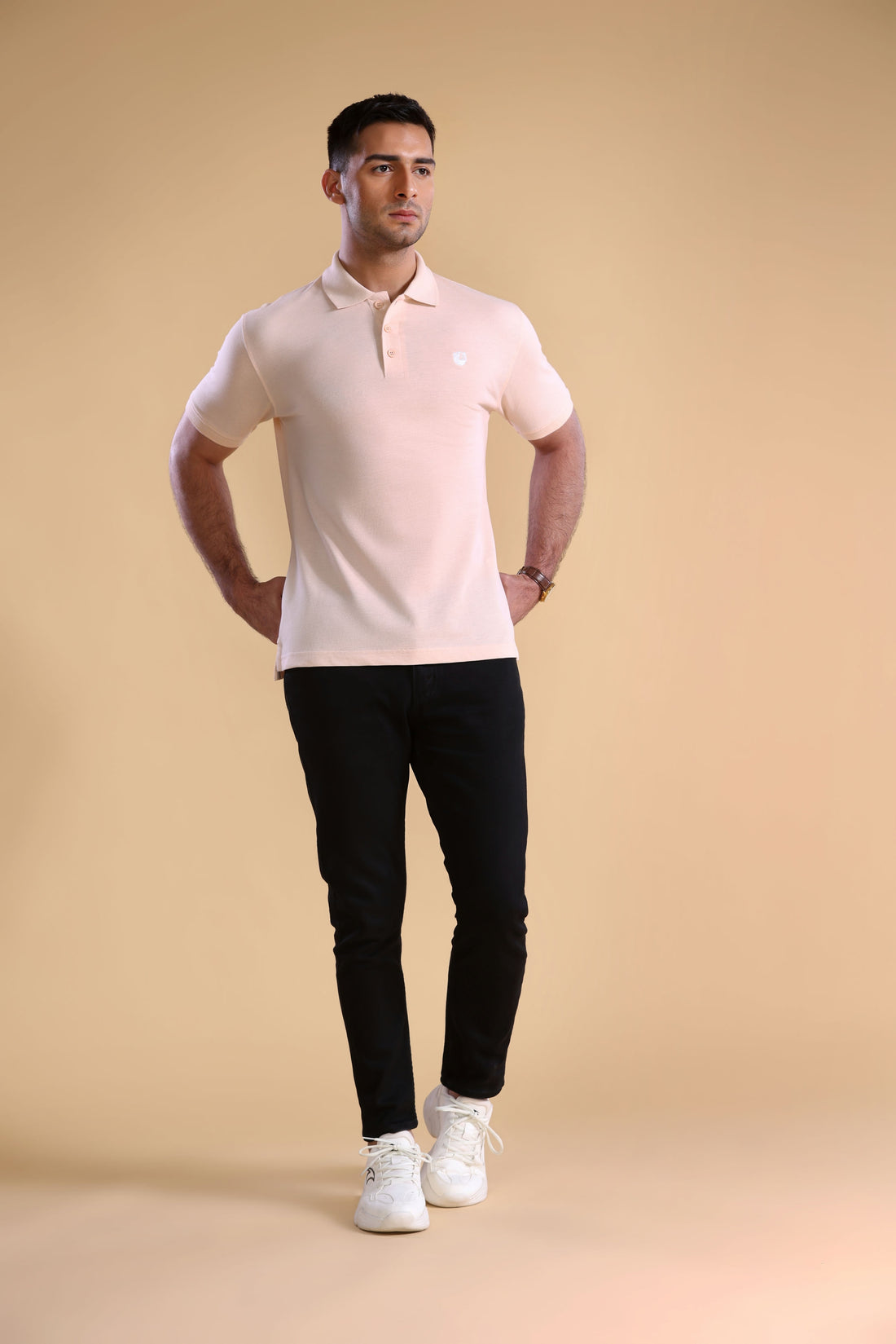 Classic Peach Pique Polo