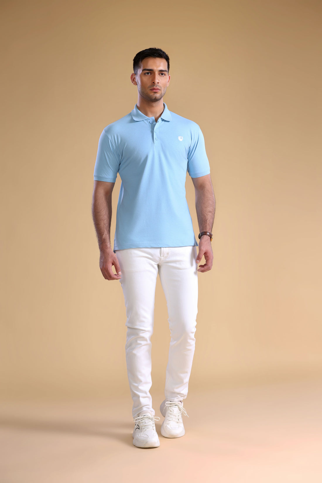 Sky Blue Pique Polo