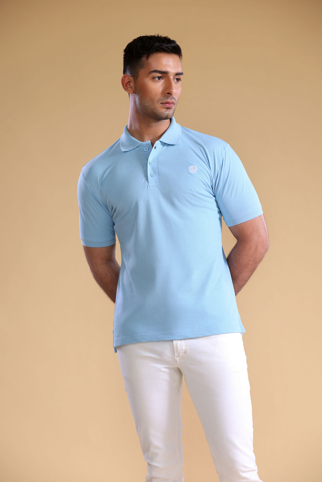 Sky Blue Pique Polo