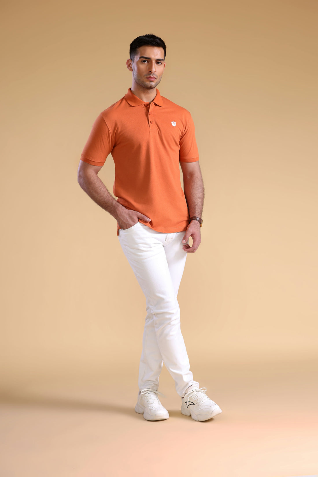 Dk. Orange Basic Polo