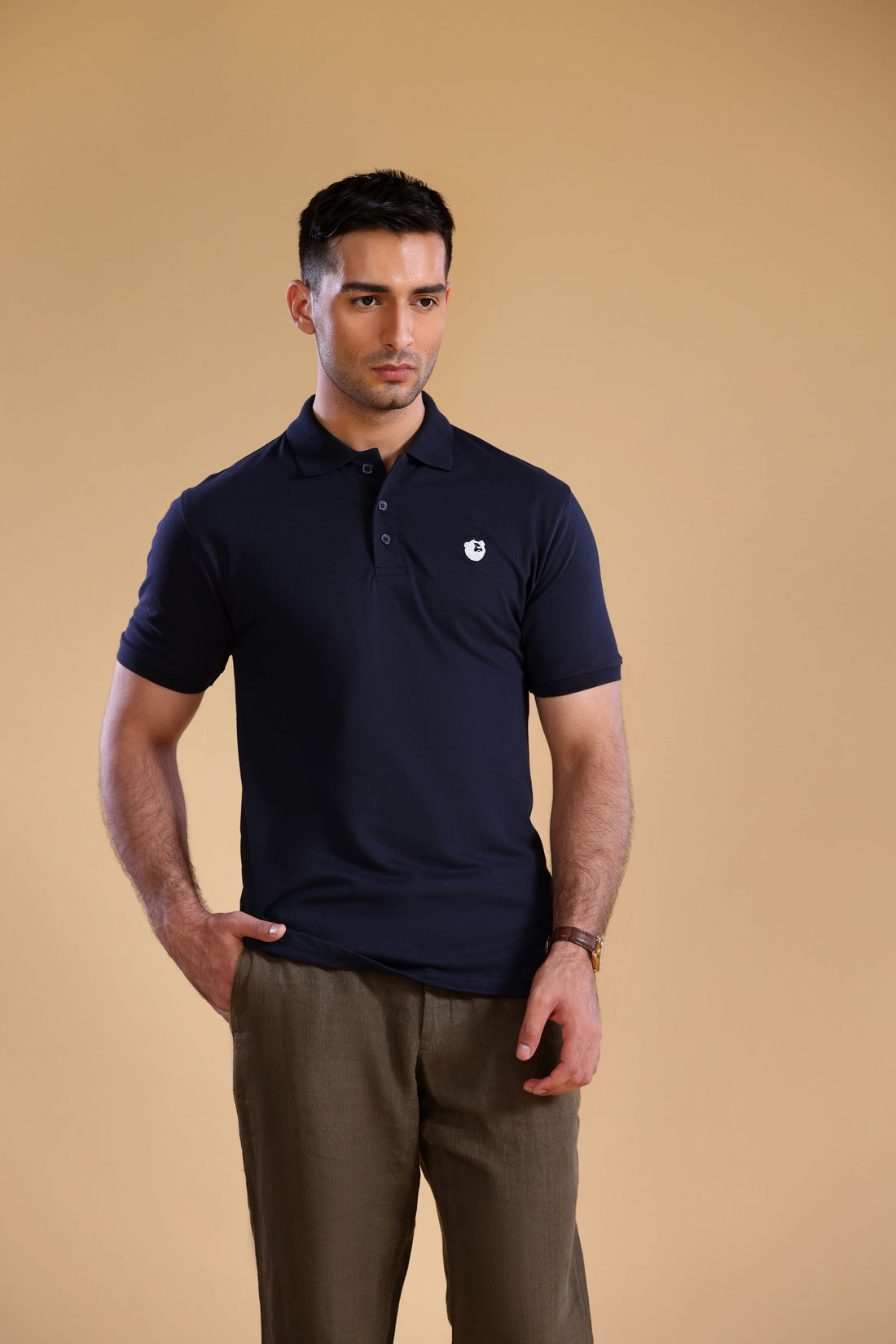 Exclusive Navy Pique Polo