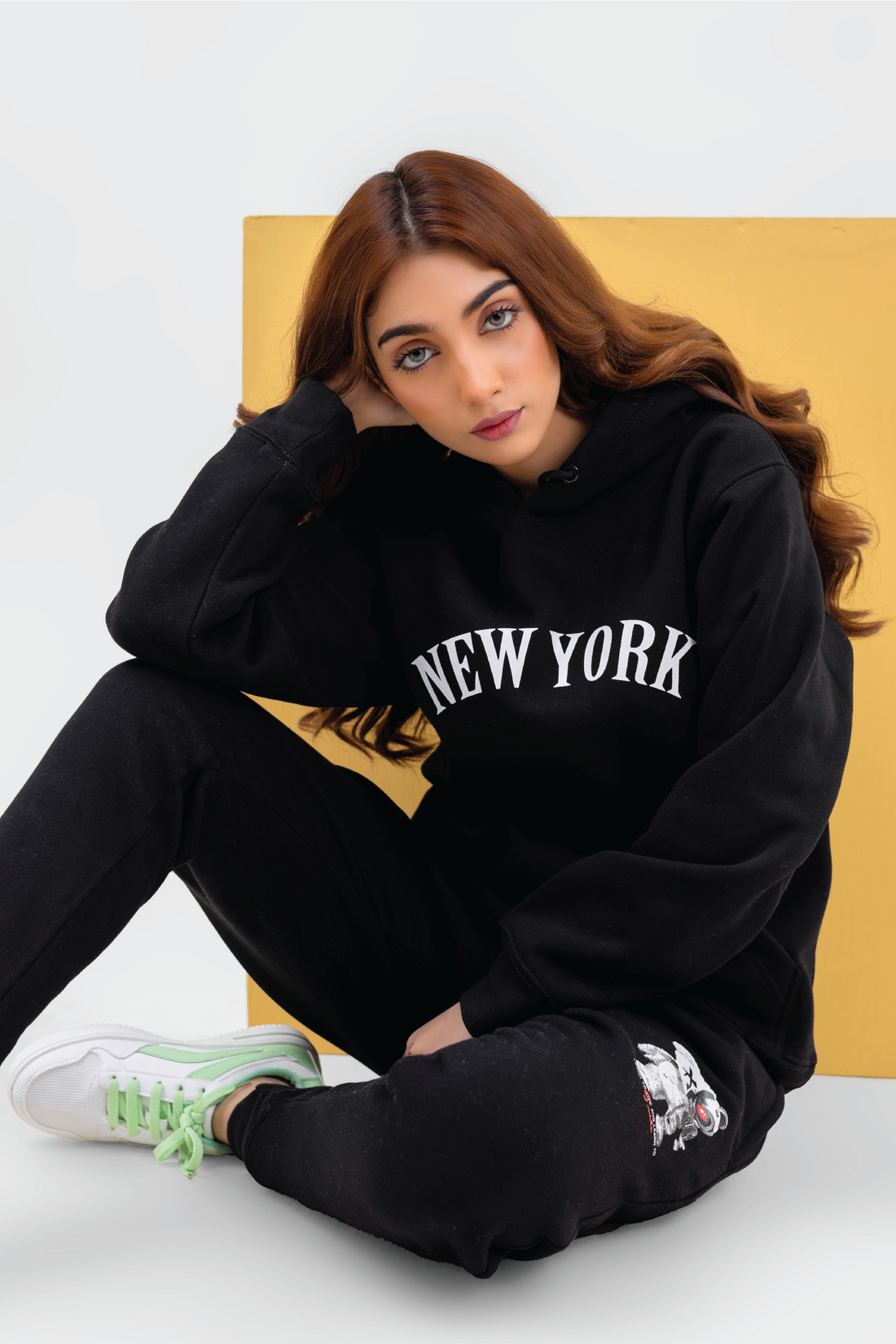 New York Futuristic Cotton Fleece Tracksuit