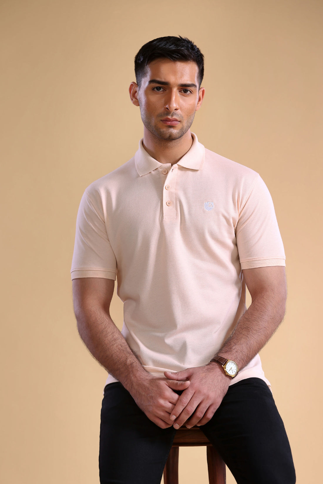 Classic Peach Pique Polo